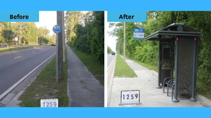 Gainesville RTS launches Bus Stop Improvement Program, begins with 100 bus stops