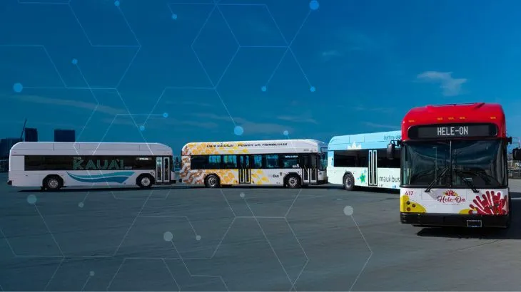 Gillig delivers BEBs to counties of Kaua‘i, Maui and Hawai‘i Island