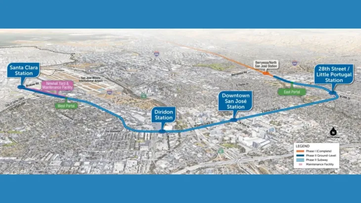 Santa Clara VTA progresses BART Silicon Valley Extension Phase II Project